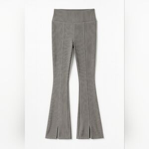 NWT Wild Fable Ribbed Split Hem Pants | High Waist Gray Flare Leggings | XS
